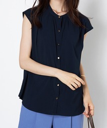 BELLUNA PLUS | ギャザー使いフレンチスリーブブラウス(シャツ/ブラウス)