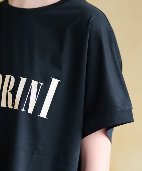 DRESSTERIOR(ドレステリア)の「◆SANTORINI箔ロゴTシャツ(Tシャツ/カットソー・レディース・オフホワイト/ブラック/ダークブラウン/ネイビー系5/グリーン系その他6・36/38)」の15枚目の写真