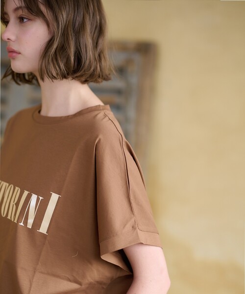 DRESSTERIOR(ドレステリア)の「◆SANTORINI箔ロゴTシャツ(Tシャツ/カットソー・レディース・オフホワイト/ブラック/ダークブラウン/ネイビー系5/グリーン系その他6・36/38)」の20枚目の写真
