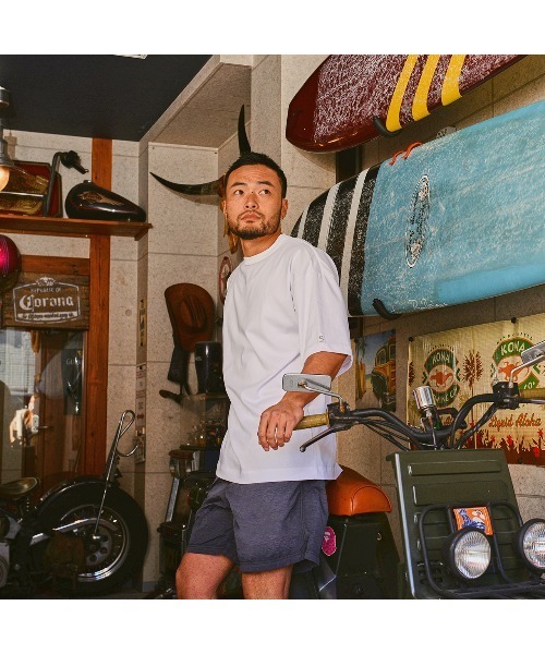 Sunny Smith(サニースミス)の「【サニースミス/sunnysmith】ヘビーオンスCool Smith Wappen @Sleeve SS Tee(CP)(Tシャツ/カットソー・メンズ・ネイビー/オフホワイト/チャコール・M/L)」の7枚目の写真