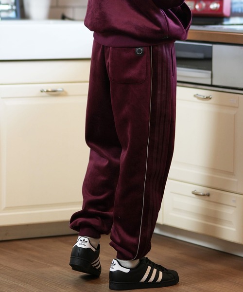 adidas/アディダス ベロアスウェットパンツ ルーズシルエット