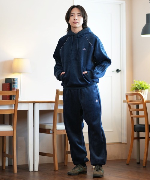 adidas(アディダス)の「adidas/アディダス ベロアスウェットパンツ ルーズシルエット ユーティリティ ストリート KWX89(スウェットパンツ・メンズ・マルーン/ネイビー/ブラック・S/M/L/XL/2XL/3XL)」の17枚目の写真
