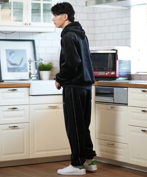 adidas(アディダス)の「adidas/アディダス ベロアスウェットパンツ ルーズシルエット ユーティリティ ストリート KWX89(スウェットパンツ・メンズ・マルーン/ネイビー/ブラック・S/M/L/XL/2XL/3XL)」の10枚目の写真