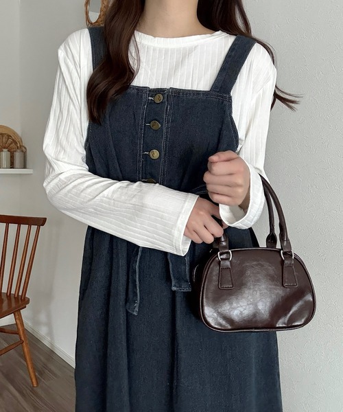 Cham.(チャム)の「デニムジャンパースカート(ワンピース・レディース・ブルー・F)」の7枚目の写真