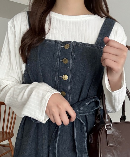 Cham.(チャム)の「デニムジャンパースカート(ワンピース・レディース・ブルー・F)」の11枚目の写真