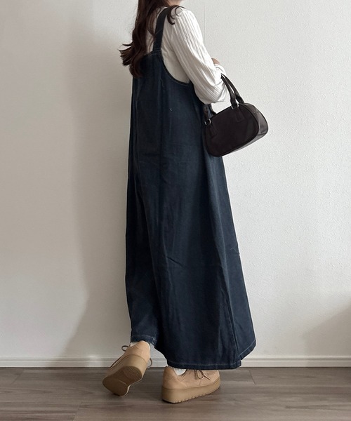 Cham.(チャム)の「デニムジャンパースカート(ワンピース・レディース・ブルー・F)」の20枚目の写真