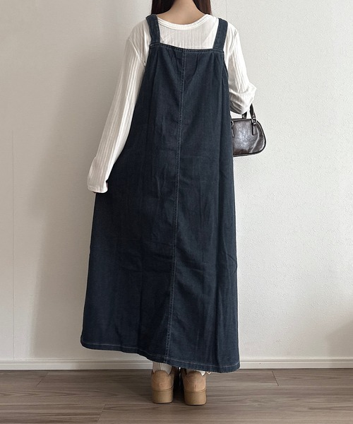 Cham.(チャム)の「デニムジャンパースカート(ワンピース・レディース・ブルー・F)」の21枚目の写真