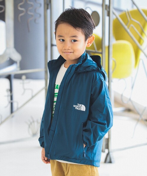 THE NORTH FACE（ザノースフェイス）の「THE NORTH FACE / キッズ コンパクトジャケット 2024（100～150cm）（ブルゾン・キッズ・ネイビー/ベージュ・110/100/150/140/120/130）」の6枚目の写真