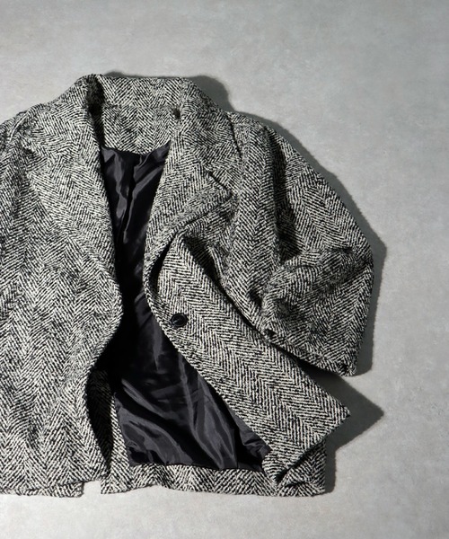 antiqua(アンティカ)の「コクーンコート(テーラードジャケット・レディース・ブラック・ONESIZE)」の15枚目の写真