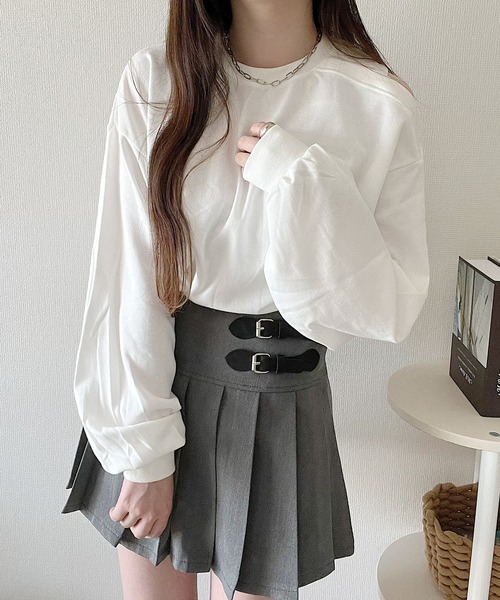 Nana（ナナ）の「オープンショルダースウェット（Tシャツ/カットソー・レディース・アイボリー/ベージュ/グレー/ブラック・FREE）」の12枚目の写真