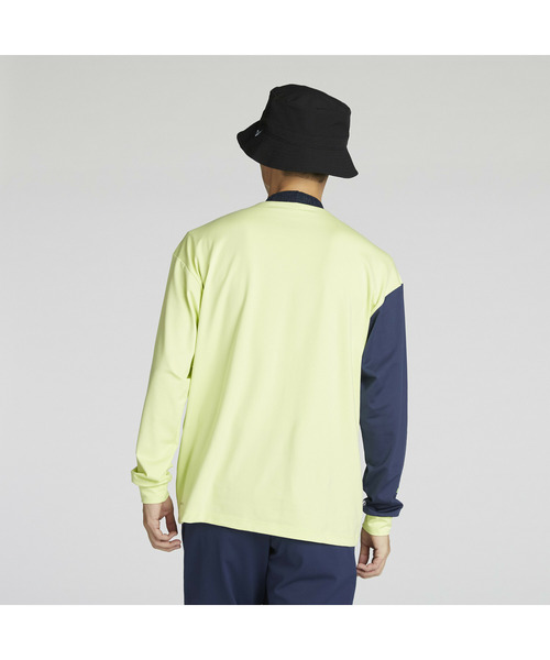 PUMA（プーマ）の「PUMA プーマ メンズ ゴルフ PC ストレッチ アシンメトリー CB P ロゴ 長袖 シャツ（Tシャツ/カットソー・メンズ・ホワイト系その他/グリーン×オレンジ/グリーン系その他・XX-LARGE/SMALL/X-LARGE/MEDIUM/LARGE）」の16枚目の写真