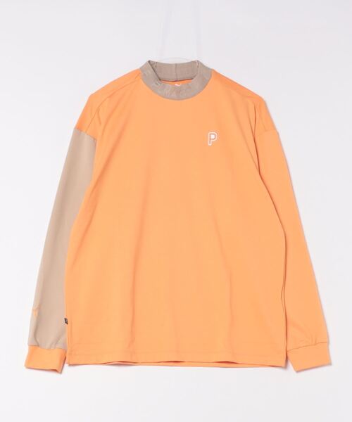 PUMA（プーマ）の「PUMA プーマ メンズ ゴルフ PC ストレッチ アシンメトリー CB P ロゴ 長袖 シャツ（Tシャツ/カットソー・メンズ・ホワイト系その他/グリーン×オレンジ/グリーン系その他・XX-LARGE/SMALL/X-LARGE/MEDIUM/LARGE）」の11枚目の写真