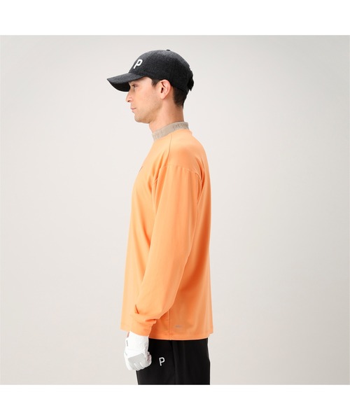 PUMA（プーマ）の「PUMA プーマ メンズ ゴルフ PC ストレッチ アシンメトリー CB P ロゴ 長袖 シャツ（Tシャツ/カットソー・メンズ・ホワイト系その他/グリーン×オレンジ/グリーン系その他・XX-LARGE/SMALL/X-LARGE/MEDIUM/LARGE）」の6枚目の写真