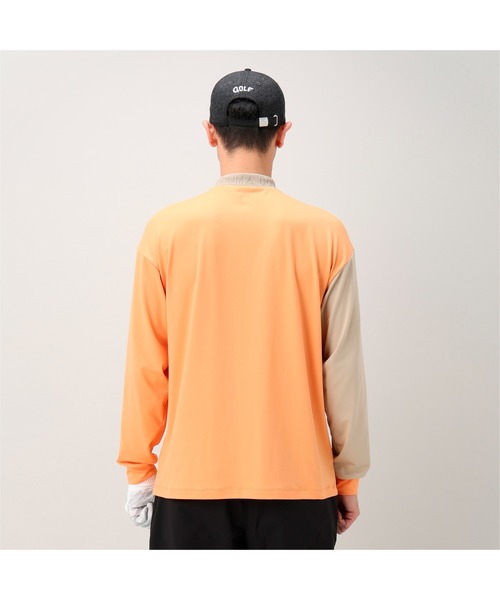 PUMA（プーマ）の「PUMA プーマ メンズ ゴルフ PC ストレッチ アシンメトリー CB P ロゴ 長袖 シャツ（Tシャツ/カットソー・メンズ・ホワイト系その他/グリーン×オレンジ/グリーン系その他・XX-LARGE/SMALL/X-LARGE/MEDIUM/LARGE）」の7枚目の写真