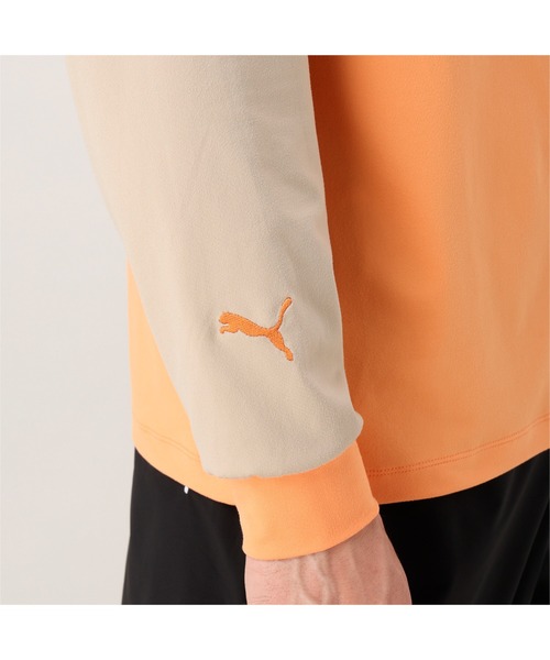 PUMA（プーマ）の「PUMA プーマ メンズ ゴルフ PC ストレッチ アシンメトリー CB P ロゴ 長袖 シャツ（Tシャツ/カットソー・メンズ・ホワイト系その他/グリーン×オレンジ/グリーン系その他・XX-LARGE/SMALL/X-LARGE/MEDIUM/LARGE）」の9枚目の写真