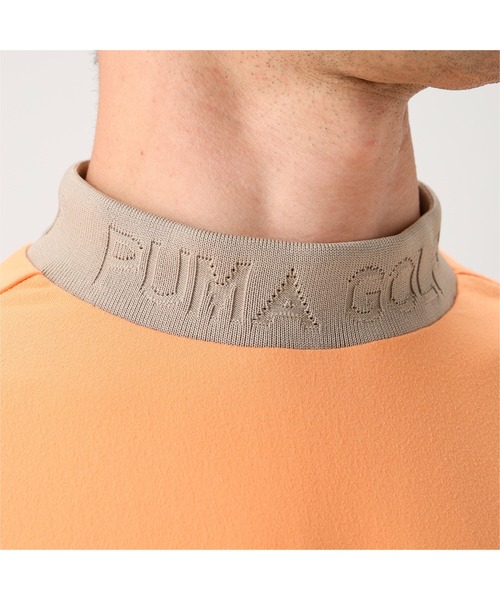 PUMA（プーマ）の「PUMA プーマ メンズ ゴルフ PC ストレッチ アシンメトリー CB P ロゴ 長袖 シャツ（Tシャツ/カットソー・メンズ・ホワイト系その他/グリーン×オレンジ/グリーン系その他・XX-LARGE/SMALL/X-LARGE/MEDIUM/LARGE）」の10枚目の写真