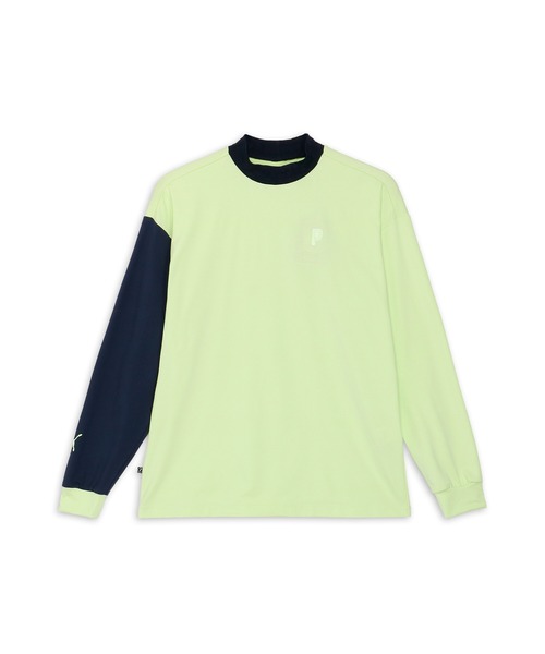 PUMA（プーマ）の「PUMA プーマ メンズ ゴルフ PC ストレッチ アシンメトリー CB P ロゴ 長袖 シャツ（Tシャツ/カットソー・メンズ・ホワイト系その他/グリーン×オレンジ/グリーン系その他・XX-LARGE/SMALL/X-LARGE/MEDIUM/LARGE）」の14枚目の写真