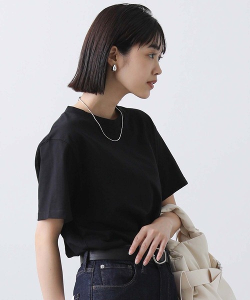 Gready Brilliant(グレディブリリアン)の「C天竺BOXTシャツ(Tシャツ/カットソー・レディース・オフホワイト/ブラック・38)」の18枚目の写真
