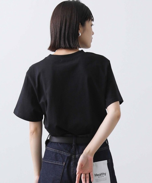 Gready Brilliant(グレディブリリアン)の「C天竺BOXTシャツ(Tシャツ/カットソー・レディース・オフホワイト/ブラック・38)」の19枚目の写真