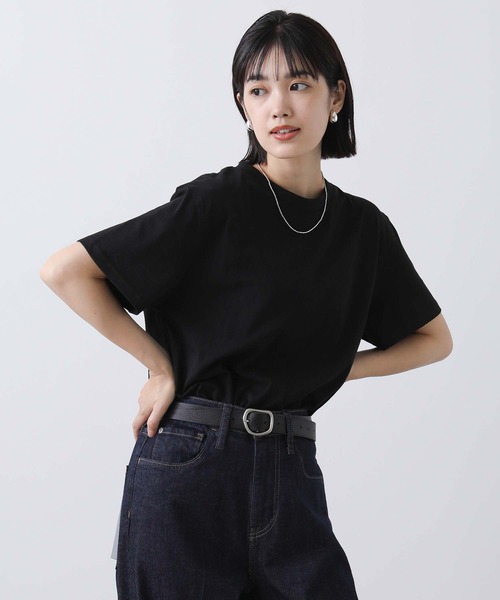 Gready Brilliant(グレディブリリアン)の「C天竺BOXTシャツ(Tシャツ/カットソー・レディース・オフホワイト/ブラック・38)」の21枚目の写真