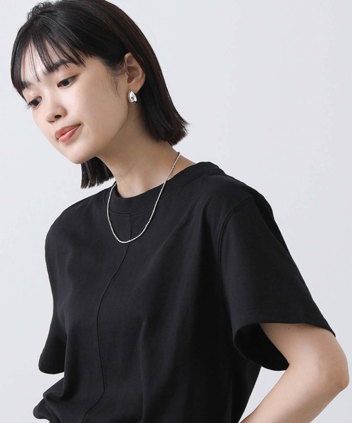 Gready Brilliant(グレディブリリアン)の「C天竺BOXTシャツ(Tシャツ/カットソー・レディース・オフホワイト/ブラック・38)」の22枚目の写真