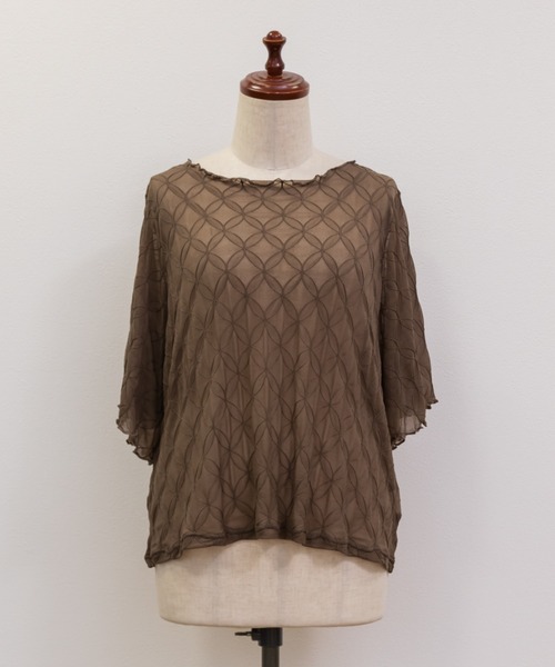 CLETTE(クレット)の「モチーフ柄シアープルオーバー(その他トップス・レディース・ブラック/アイボリー/ブラウン・LL/4L/3L)」の18枚目の写真