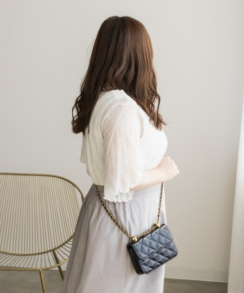 CLETTE(クレット)の「モチーフ柄シアープルオーバー(その他トップス・レディース・ブラック/アイボリー/ブラウン・LL/4L/3L)」の7枚目の写真