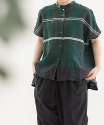 タグ付き　nop de nod Ciel miscスタンドカラーシャツ　半袖 タグ付き nop de nod Ciel miscスタンドカラーシャツ 半袖