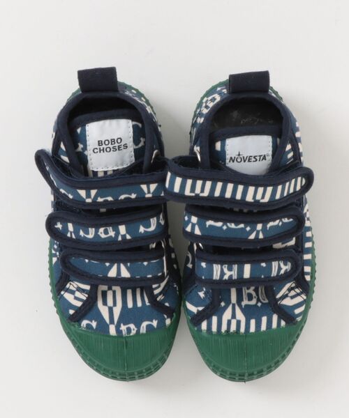 BOBO CHOSES（ボボショーズ）の「B.C Vintage all over high sneakers（スニーカー・キッズ・ダークネイビー・15.5/16/16.5/17/17.5/18/18.5/19）」の7枚目の写真