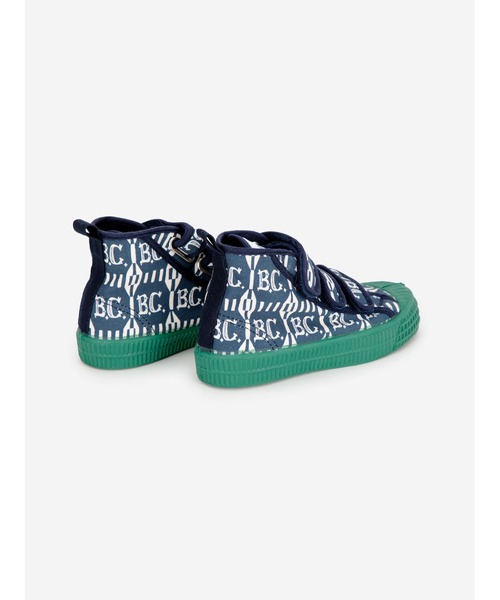 BOBO CHOSES（ボボショーズ）の「B.C Vintage all over high sneakers（スニーカー・キッズ・ダークネイビー・15.5/16/16.5/17/17.5/18/18.5/19）」の2枚目の写真