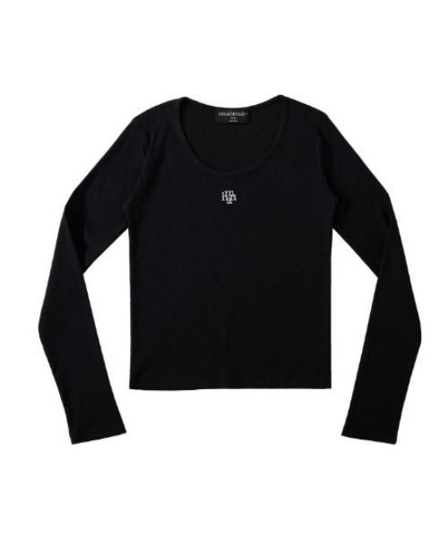 muahmuah(ムーアムーア)の「A'GEM/9 × .kom『muah muah/ムーアムーア』STITCH U NECK LONG SLEEVE T-SHIRT/ステッチUネックロングシャツ(Tシャツ/カットソー・レディース・ブラック/ライトブルー/アイボリー/ライトグレー/グレー/ネイビー/A・FREE)」の19枚目の写真