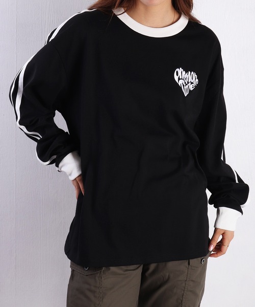 アディダス リンガーネックTシャツ ロンT XL ブラック 刺繍 長袖 3