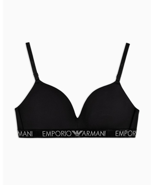 【セール】【エンポリオ アルマーニ】ASV パッド入りトライアングルブラ オーガニックコットン アイコニックロゴ入りアンダーバンド（ブラジャー）｜EMPORIO ARMANI（エンポリオアルマーニ）