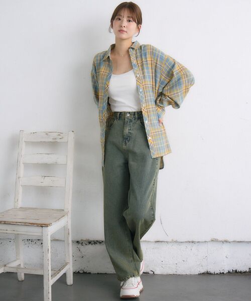 RETRO GIRL（レトロガール）の「【新色追加】アソートチェックシャツ（シャツ/ブラウス・レディース・ブルー系その他2/ナチュラル/ブルー/ブラウン系その他2/レッド/ブラウン・FREE）」の9枚目の写真