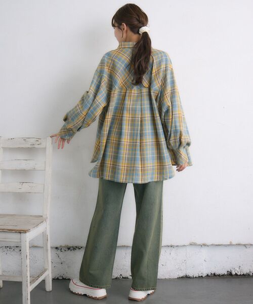 RETRO GIRL（レトロガール）の「【新色追加】アソートチェックシャツ（シャツ/ブラウス・レディース・ブルー系その他2/ナチュラル/ブルー/ブラウン系その他2/レッド/ブラウン・FREE）」の11枚目の写真