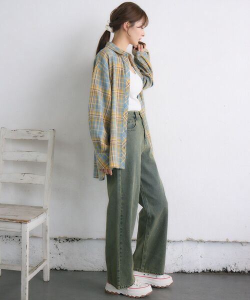 RETRO GIRL（レトロガール）の「【新色追加】アソートチェックシャツ（シャツ/ブラウス・レディース・ブルー系その他2/ナチュラル/ブルー/ブラウン系その他2/レッド/ブラウン・FREE）」の12枚目の写真