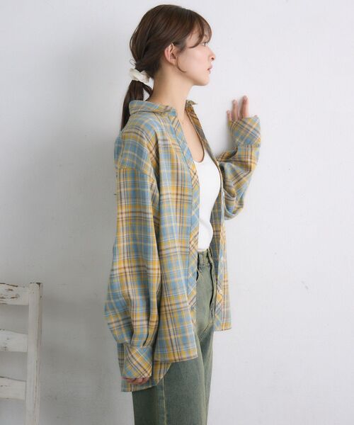 RETRO GIRL（レトロガール）の「【新色追加】アソートチェックシャツ（シャツ/ブラウス・レディース・ブルー系その他2/ナチュラル/ブルー/ブラウン系その他2/レッド/ブラウン・FREE）」の14枚目の写真