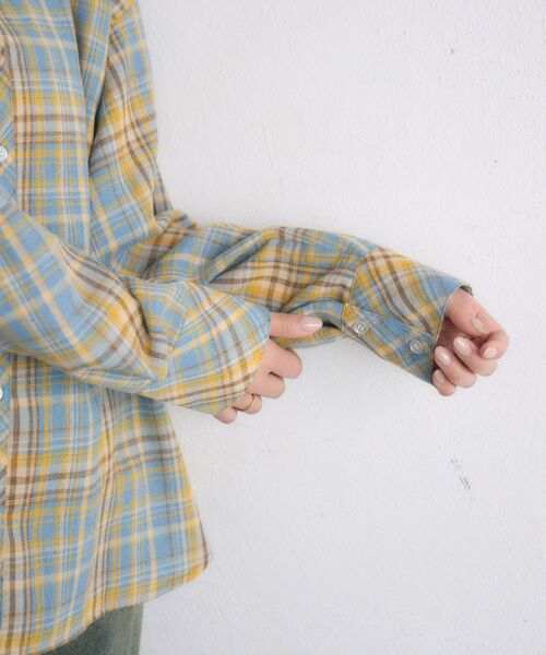 RETRO GIRL（レトロガール）の「【新色追加】アソートチェックシャツ（シャツ/ブラウス・レディース・ブルー系その他2/ナチュラル/ブルー/ブラウン系その他2/レッド/ブラウン・FREE）」の22枚目の写真