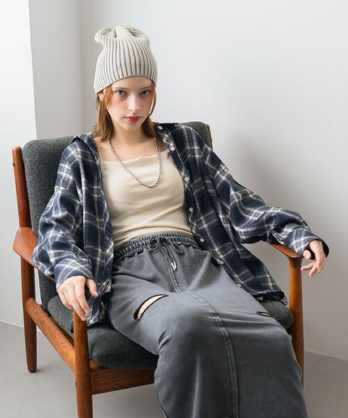 RETRO GIRL（レトロガール）の「【新色追加】アソートチェックシャツ（シャツ/ブラウス・レディース・ブルー系その他2/ナチュラル/ブルー/ブラウン系その他2/レッド/ブラウン・FREE）」の7枚目の写真