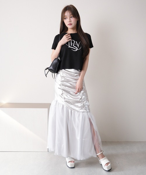 LIPSERVICE(リップサービス)の「ギャザーボリュームチュールスカート(スカート・レディース・ブラック/シルバー/その他1・S/M)」の15枚目の写真