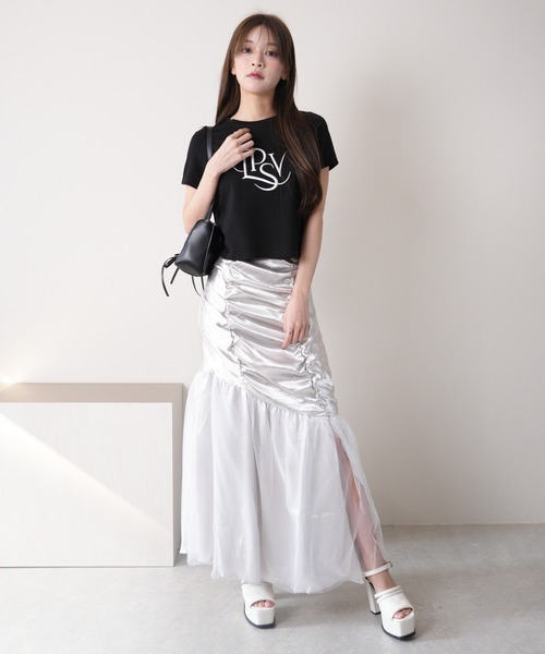 LIPSERVICE(リップサービス)の「ギャザーボリュームチュールスカート(スカート・レディース・ブラック/シルバー/その他1・S/M)」の16枚目の写真