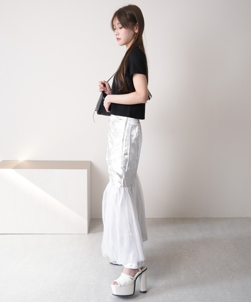 LIPSERVICE(リップサービス)の「ギャザーボリュームチュールスカート(スカート・レディース・ブラック/シルバー/その他1・S/M)」の17枚目の写真