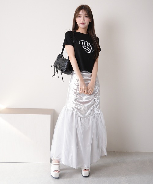 LIPSERVICE(リップサービス)の「ギャザーボリュームチュールスカート(スカート・レディース・ブラック/シルバー/その他1・S/M)」の18枚目の写真