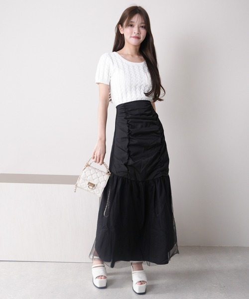 LIPSERVICE(リップサービス)の「ギャザーボリュームチュールスカート(スカート・レディース・ブラック/シルバー/その他1・S/M)」の21枚目の写真