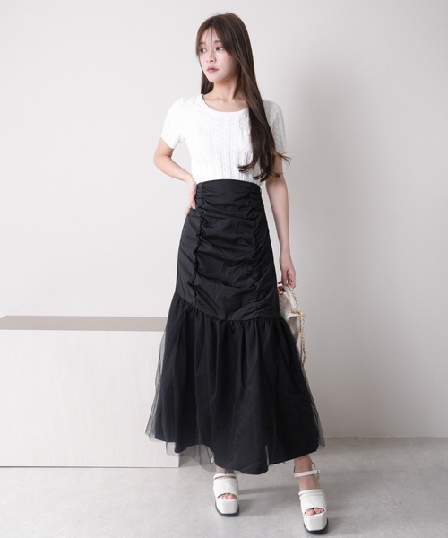 LIPSERVICE(リップサービス)の「ギャザーボリュームチュールスカート(スカート・レディース・ブラック/シルバー/その他1・S/M)」の22枚目の写真