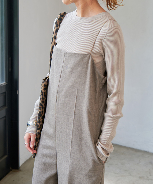 Spick & Span（スピックアンドスパン）の「ウォッシャブル クルーネックリブニット（ニット/セーター・レディース・ブラック/チャコールグレー/ベージュ/ホワイト・FREE）」の8枚目の写真