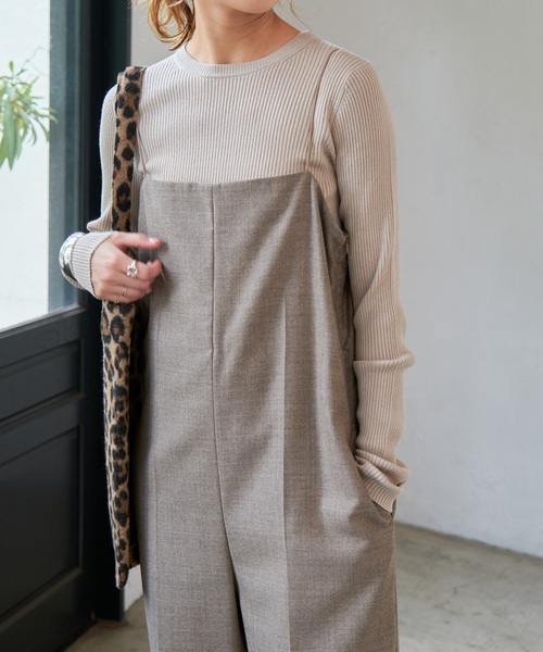 Spick & Span（スピックアンドスパン）の「ウォッシャブル クルーネックリブニット（ニット/セーター・レディース・ブラック/チャコールグレー/ベージュ/ホワイト・FREE）」の7枚目の写真