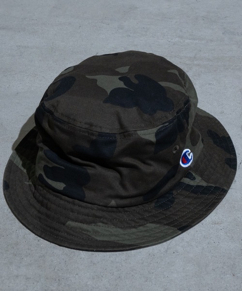 Champion（チャンピオン）の「【k】〔Champion/チャンピオン〕ワンポイントロゴ刺繍 ツイルバケットハット（ハット・キッズ・ブラック/カーキ/ワイン/オフホワイト/グレー/ベージュ/ネイビー/カモフラージュ・FREE）」の8枚目の写真