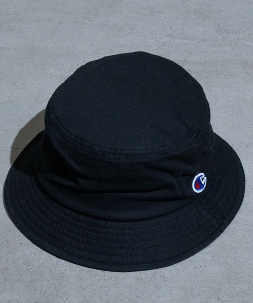 Champion（チャンピオン）の「【k】〔Champion/チャンピオン〕ワンポイントロゴ刺繍 ツイルバケットハット（ハット・キッズ・ブラック/カーキ/ワイン/オフホワイト/グレー/ベージュ/ネイビー/カモフラージュ・FREE）」の3枚目の写真