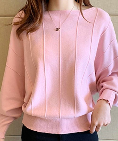 Miniministore(ミニミニストア)の「ニットトップス きれいめ 体型カバー大人(ニット/セーター・レディース・ベージュ/イエロー/モカ/ピンク/レッド/ブラック/オフホワイト/グレー/ブルー・M/L/XL)」の8枚目の写真